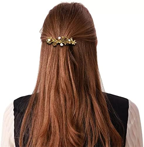 מהדקי שיער קליפים פנינה כיסוי ראש פרחים נשות פרחים קליפ קליפ אופקי קליפ קוקו