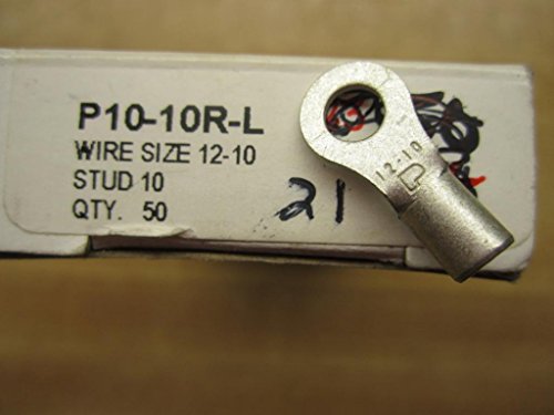 Panduit P10-10R-L מסוף טבעת, לא מבודד, 14-10 AWG, 10 גודל הרבעה