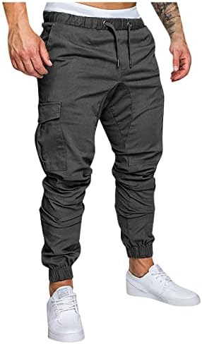 מכנסיים רכים של דודובבי גברים משחלים סרבלים מודפסים עבודת כיס ספורט מכנסי מכנסיים מזדמנים