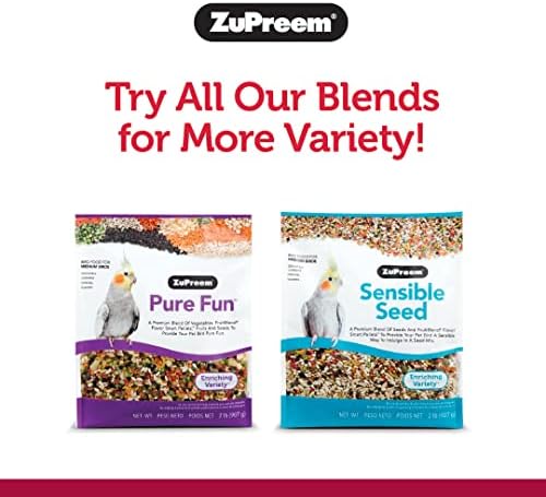 Zupreem Smart בוחר אוכל ציפורים לציפורים בינוניות, 2.5 קילוגרם - האכלה יומיומית לקוקטיילים, קוואקרים, ציפורי