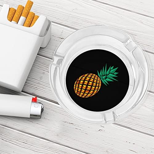 גיאומטרית אננס זכוכית מעשן עישון סיגריות סיגריות סיגריות מחזיק מגש אפר עגול לחיצוניות מקורה