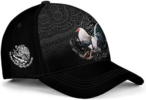 הדפסי כובע תרנגול, כובעי תרנגול לגברים נשים, כובע בייסבול תרנגול מקסיקני 3 ד ' גאלו עוף זין מקסיקו