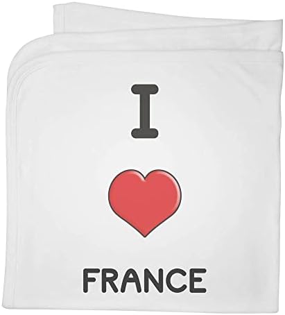 Azeeda 'אני אוהב את צרפת' שמיכה / צעיף כותנה כותנה