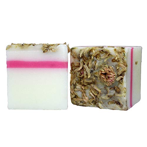 סבון ידיים / בר סבון אורגיין טבעוני טבעי / אוסף סבון בר לחות 4 חלקים: לבנדר / ורד / יסמין / גומפרנה