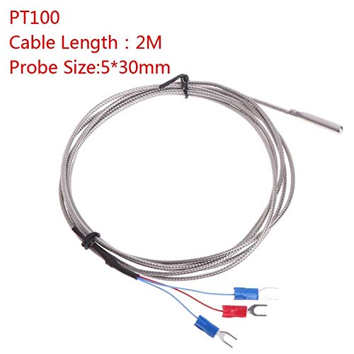 נירוסטה נירוסטה RTD PT100 חיישן טמפרטורה צמד תרמי עם 2M 3 חוטי כבלים כבל טמפרטורה כבל