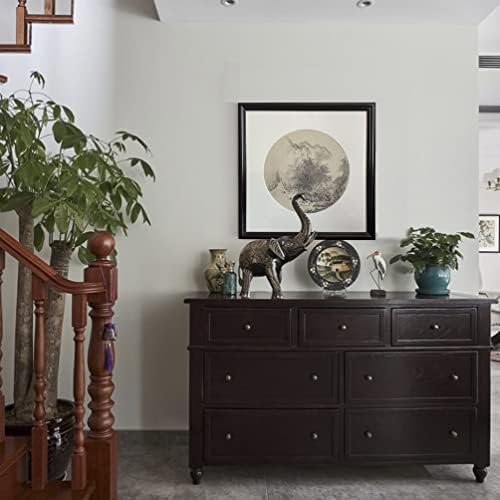 NANAC סיני ציור מסגרת עץ מצוירת ביד, ציור דיו סיני, ציור קישוט לחדר אוכל בסלון ביתי. ניתן לתלות על