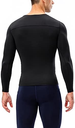 3 חבילות אתלטי אתלטי שרוול ארוך חולצות דחיסה בשכבת בסיס מהירות אימון יבש חולצות טקס כדורגל