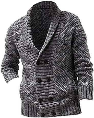 מעילים לגברים סתיו וחורף אופנה קרדיגן קרדיגן דש דש חמים עם ז'קט סוודר ז'קט