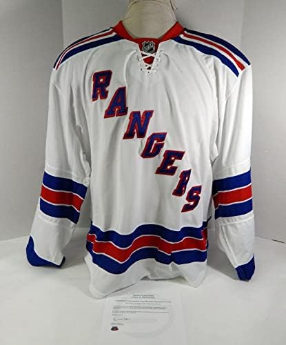משחק ריינג'רס בניו יורק הוציא את White White Away Jersey Reebok 56 DP40463 - משחק משומש גופיות NHL