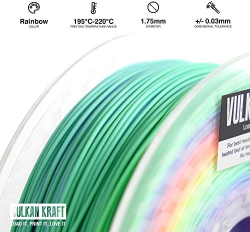 Vulkankraft Premium Premium Color Color Pla Flamant להדפסת תלת מימד, 1.75 ממ, 1 קג, חבילת בדיקה זמינה, פחות נוטה