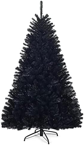 N/a 6ft צירים מלאכותי ליל כל הקדושים עץ חג המולד עץ מלא עם דוכן מתכת שחור