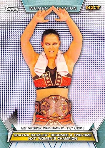 2019 Topps WWE מחלקת הנשים 89 Shayna Baszler הופכת לכרטיס מסחר בהיאבקות של אלופת נשים פעמיים ב- NXT