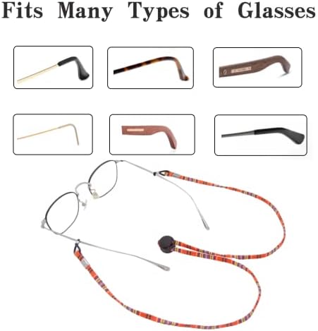 【10 חתיכות】 משקפיים מחזיק משקפי ראייה, משקפי עיניים מתכווננים רצועת חוט, שרשרת רצועת שמש של משקפי
