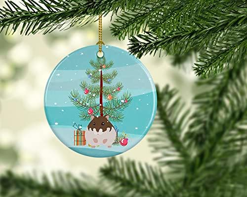 אוצרות קרוליין CK4452CO1 אוגר דזונגריאן קישוט קרמיקה לחג המולד שמח, קישוטים לעץ חג המולד, קישוט תלוי לחג המולד,