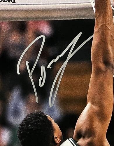 Kristaps Porzingis חתמה על ניו יורק ניקס 16x20 חסימת תמונות חרוז - תמונות NBA עם חתימה