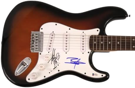 איימי לי ובן מודי להקה חתמה על חתימה חתימה בגודל מלא פנדר סטרטוקסטר גיטרה חשמלית עם אימות בקט