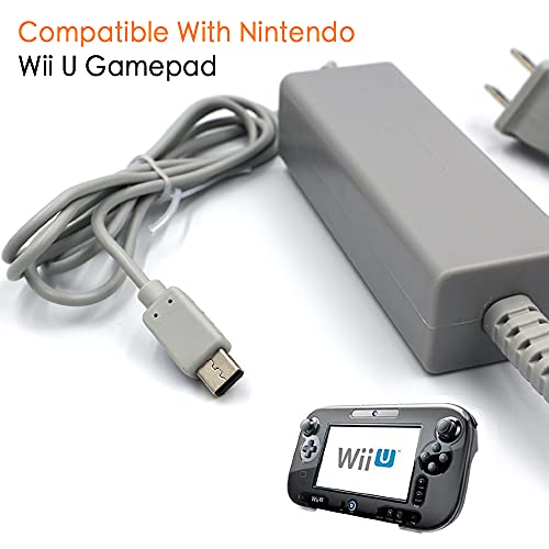 מטען Game שלך ​​עבור Wii U Gamepad, קל משקל ונייד -AC מתאם מטען כוח מבקר מרחוק עבור Nintendo Wii