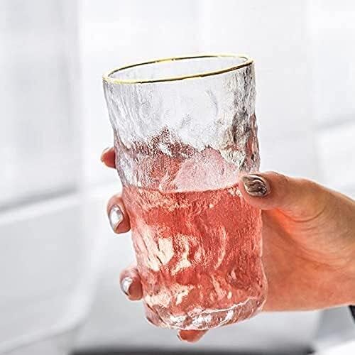 ZCX כוס זכוכית חלבית ספל קרחון ספל עמוד חום עמיד בחום עמיד חום שקוף בירה קריסטל בירה ויסקי כוס רב-דפוס