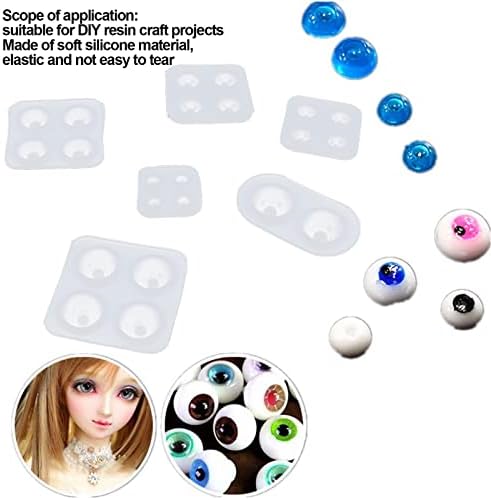 תבניות עיניים בובות pssopp, 18 יחידות כיפת עין סיליקון תבניות עיניים מייצרות כלי DIY בעבודת יד לעיצוב