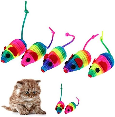 5 יחידות צבעוני שווא עכבר לחיות מחמד חתול צעצועי חורק קול צעצוע מיני משחק צעצוע