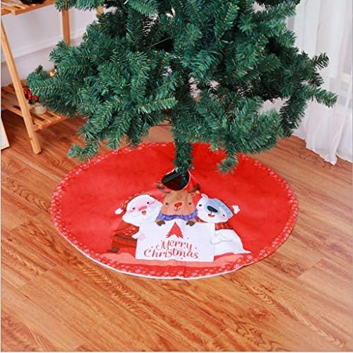 חצאית עץ חג המולד של GBPOY בד חצאית עץ חג המולד בדרגה גבוהה, סינר חג המולד, קוטר 90 סמ חצאית עץ חג