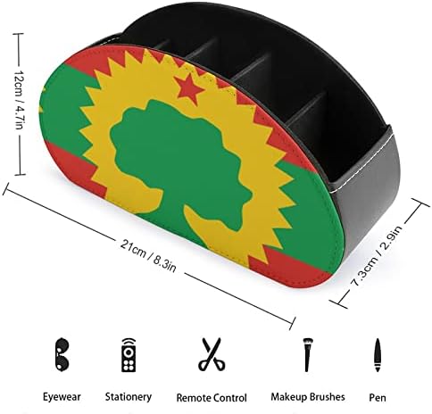 דגל של תיבת מארגן האחסון לשלט רחוק של השלט הרחוק של Oromo עם 5 תאים לשולחן העבודה של המשרד הביתי
