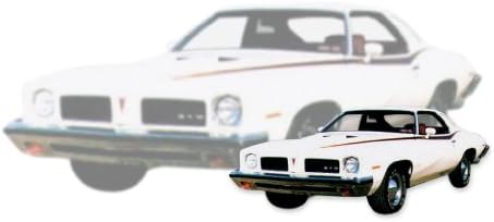 1973 ערכת פונטיאק לימנס ו- GTO מדבקות ופסים - שחור/אדום