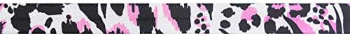 2 5 10 חצר 5/8 15 מ מ ורוד הדפס מנומר מתקפל אלסטי ספנדקס סאטן להקת קלטת שיער עניבת סרט תפירה לקצץ