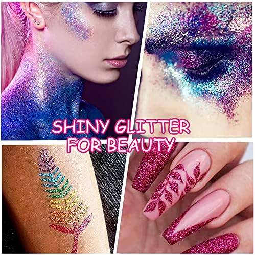 Hemoer Lavender Holographic Extry Glitter Glitter Multi FACT 100G / 3.5OZ לשימוש עם אמנויות שרף ומלאכה