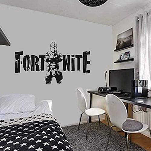 עיצוב קיר של גיימר לחדר בנים מדבקות משחק משחקי וידאו משחק ויניל מדבקות ויניל שחור-אביר-פורט נייט