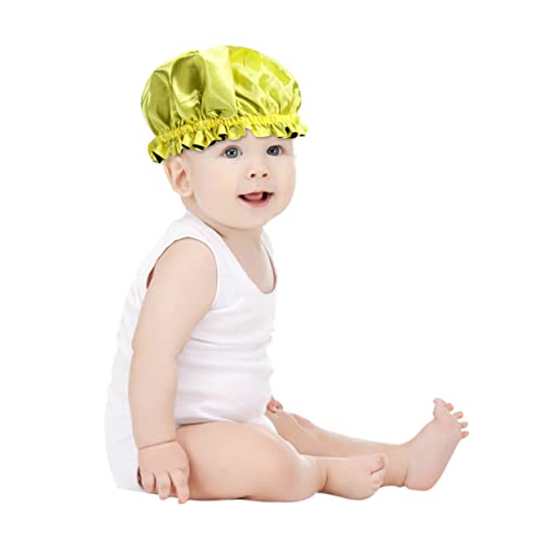 DOITOOL מכסה מקלחת לתינוק כובע מקלחת לילדים כובעים לילדים כובע לילדים כובע סאטן כובעי ילדים אלסטי